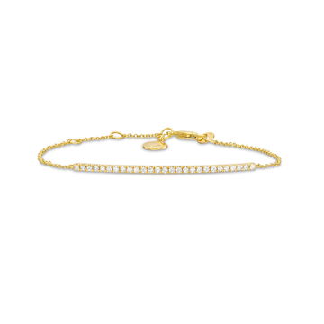 Diamond Bar Bracelet In Yellow Gold 14K