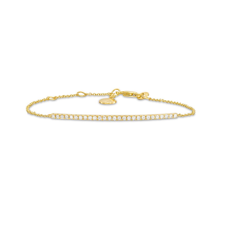 Diamond Bar Bracelet In Yellow Gold 14K