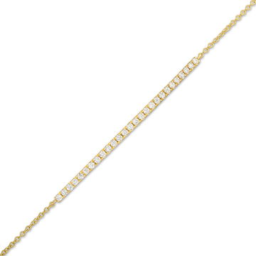 Diamond Bar Bracelet In Yellow Gold 14K