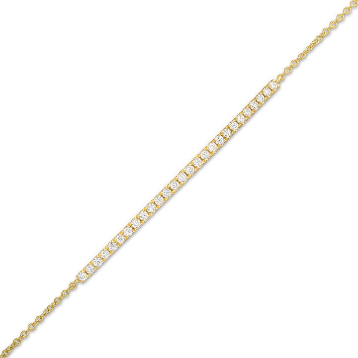 Diamond Bar Bracelet In Yellow Gold 14K