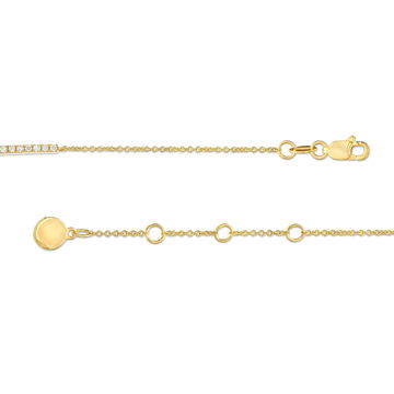 Diamond Bar Bracelet In Yellow Gold 14K