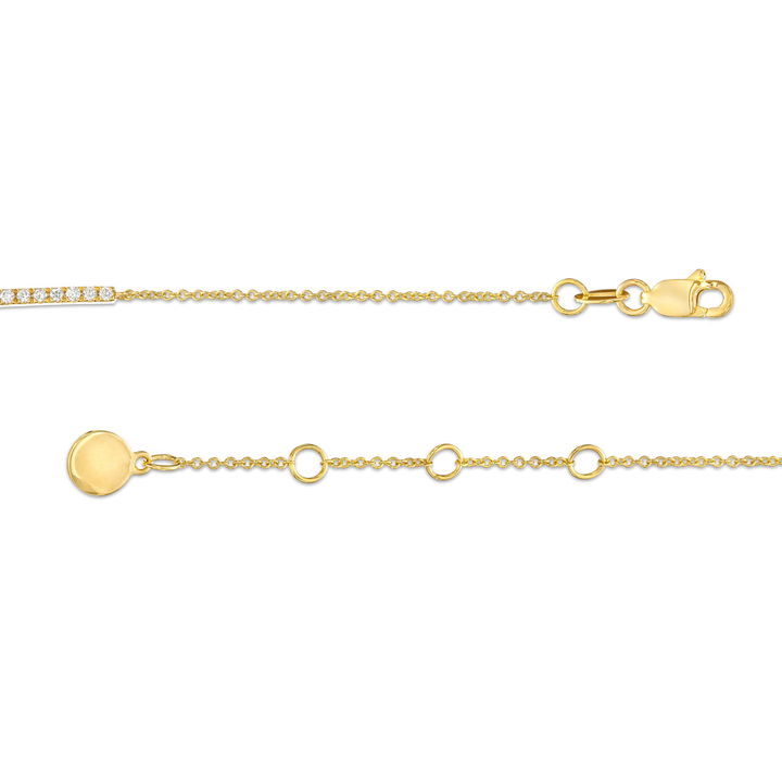 Diamond Bar Bracelet In Yellow Gold 14K