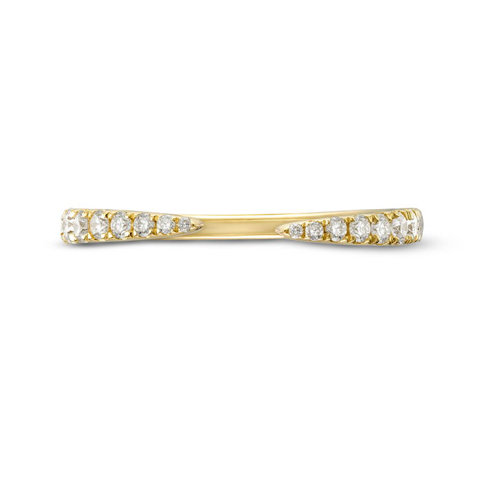 Yellow Gold 14K Graduated Diamond Open Ring