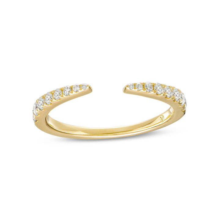 Yellow Gold 14K Graduated Diamond Open Ring