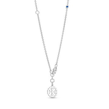 Alternating Sapphire and Diamond Station Necklace