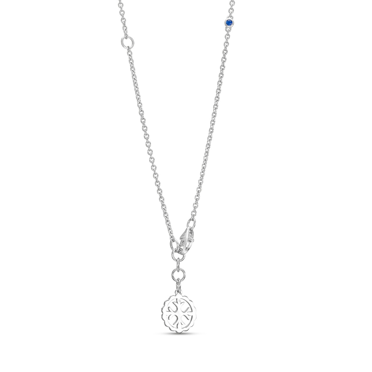 Sapphire and Diamond Circle Pendant 1