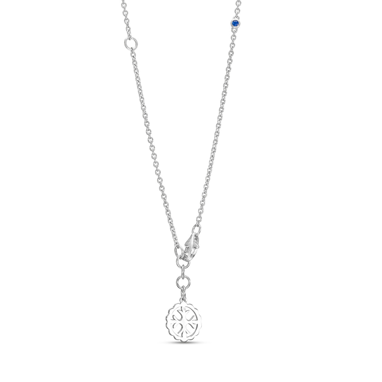Sapphire and Diamond Circle Pendant 1