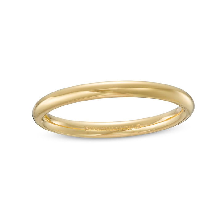 Yellow Gold 14K Low Dome Comfort Fit 2mm Wedding Band