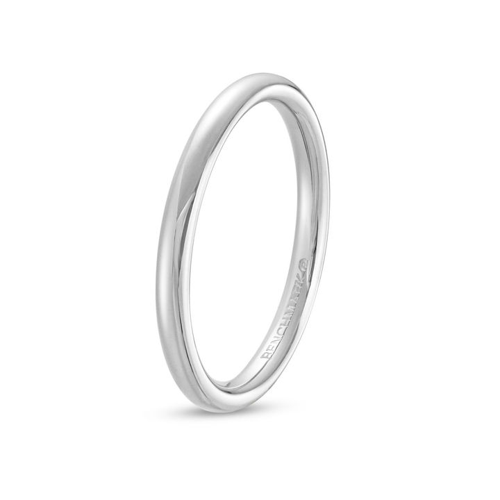 Platinum Low Dome Comfort Fit 2mm Band