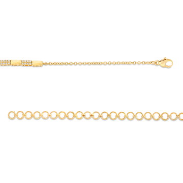 Pave Diamond Choker Necklace In Yellow Gold 14K
