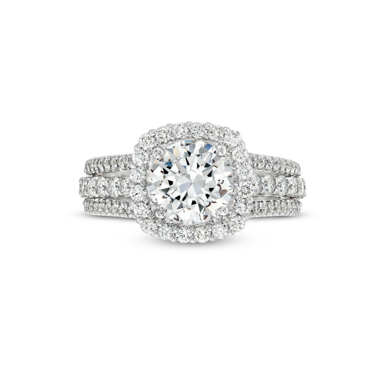 Michael M. Stella Halo Three Row Engagement Setting 0