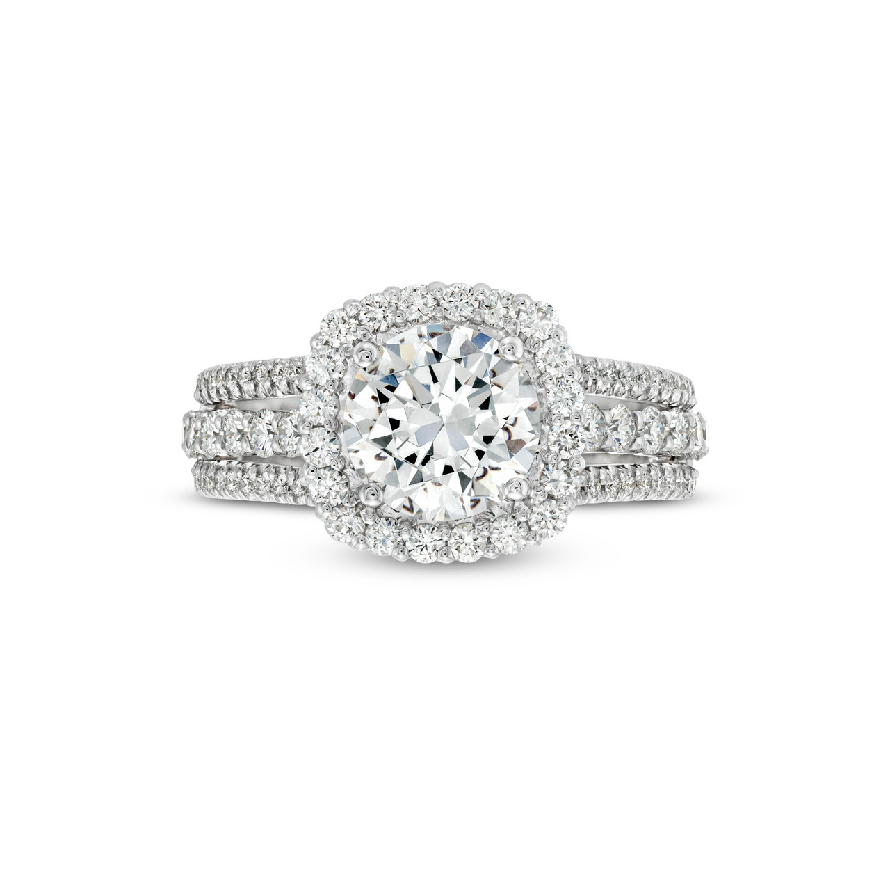 Michael M. Stella Halo Three Row Engagement Setting 0