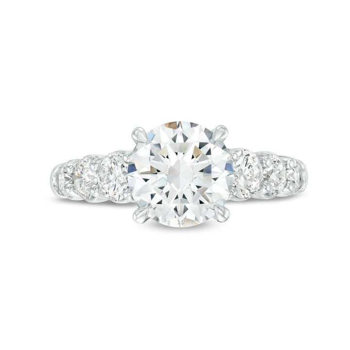 A. Jaffe Graduated Round Diamond Engagement Setting In Platinum
