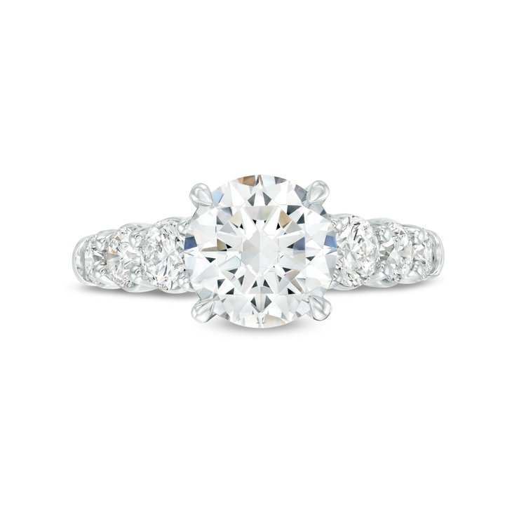 A. Jaffe Graduated Round Diamond Engagement Setting In Platinum