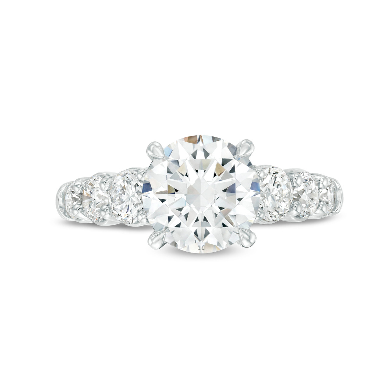 A. Jaffe Graduated Round Diamond Engagement Setting 0