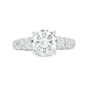 A. Jaffe Graduated Round Diamond Engagement Setting In Platinum