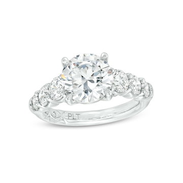 A. Jaffe Graduated Round Diamond Engagement Setting In Platinum