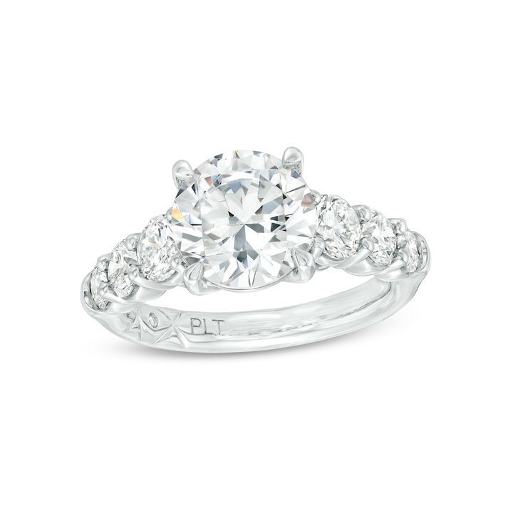 A. Jaffe Graduated Round Diamond Engagement Setting In Platinum