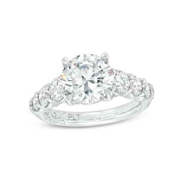 A. Jaffe Graduated Round Diamond Engagement Setting In Platinum