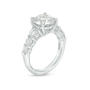 A. Jaffe Graduated Round Diamond Engagement Setting In Platinum