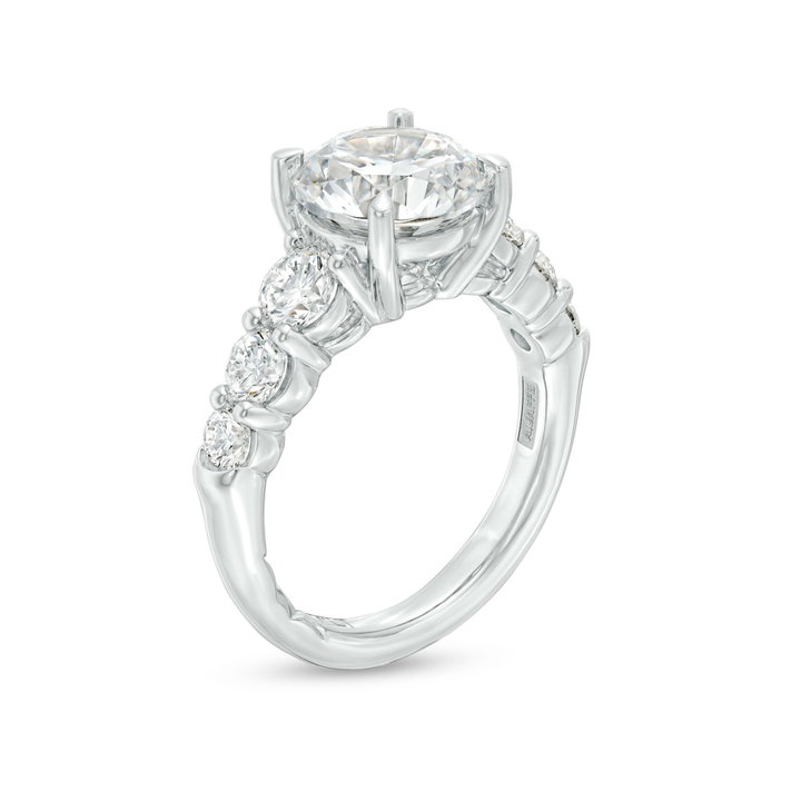 A. Jaffe Graduated Round Diamond Engagement Setting In Platinum