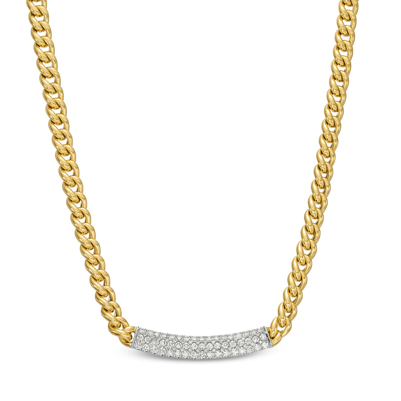 Simon G. Pave Diamond Curb Chain Necklace 0