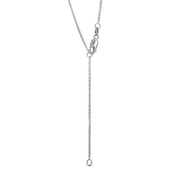 Diamond Journey Pendant Necklace In White Gold 14K