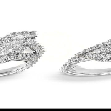 Round Brilliant Diamond Halo Split Engagement Ring