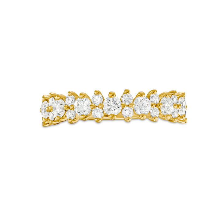 A. Jaffe Alternating Size Diamond Wedding Band In Yellow Gold 14K
