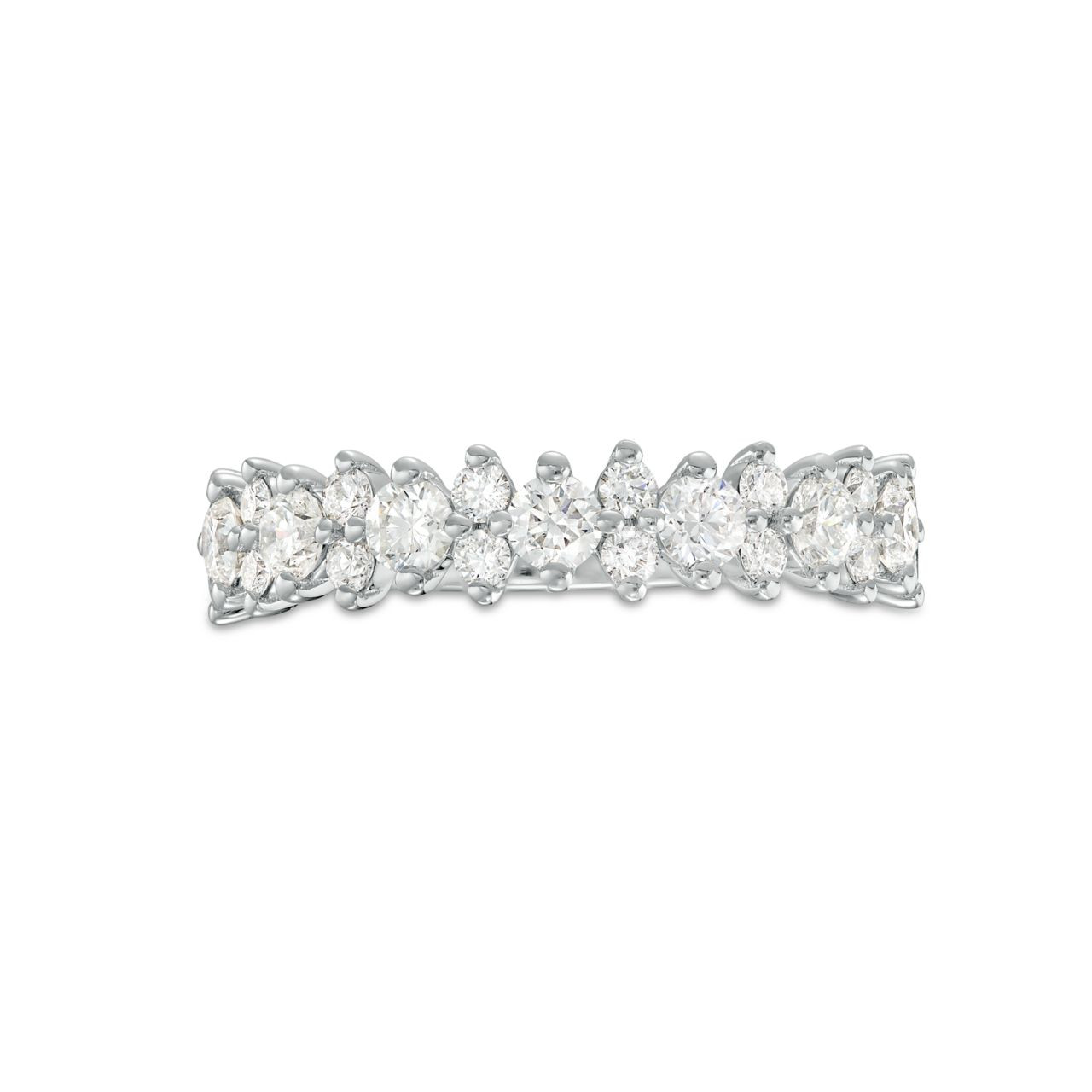 A. Jaffe Alternating Size Diamond Wedding Band