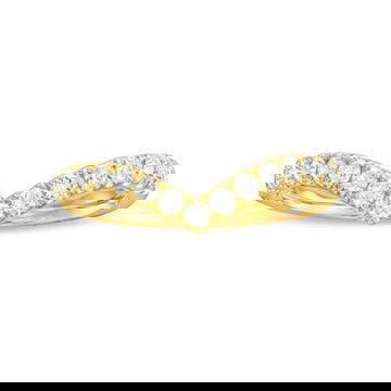 Contour Diamond Wedding Band