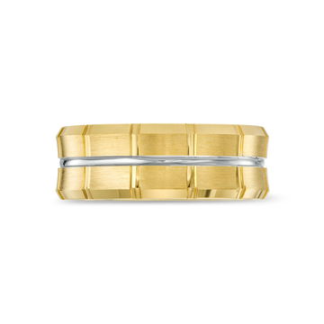 Simon G. Concave Carved 8mm Wedding Band In Platinum