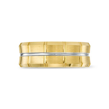 Simon G. Concave Carved 8mm Wedding Band In Platinum