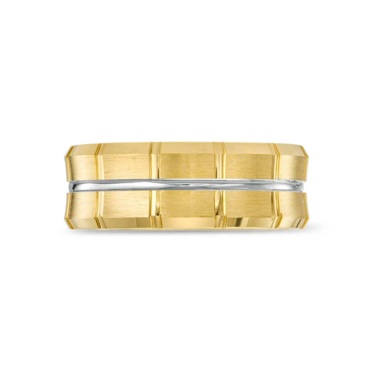 Simon G. Concave Carved 8mm Wedding Band 0