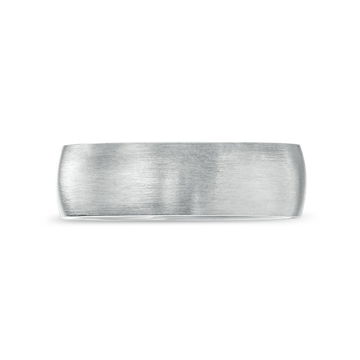 Simon G. Matte 7mm Wedding Band In White Gold 18K
