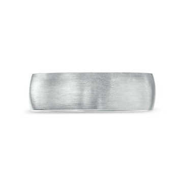 Simon G. Matte 7mm Wedding Band In White Gold 18K