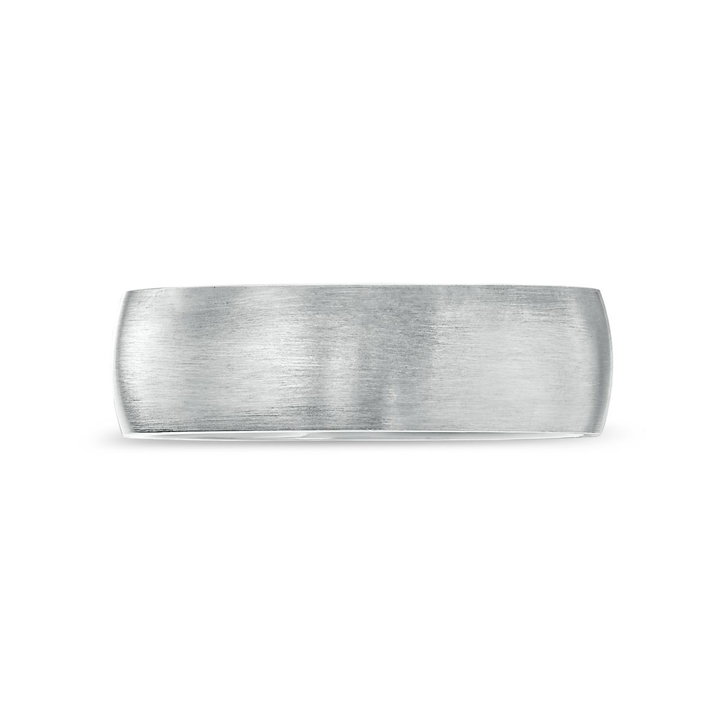 Simon G. Matte 7mm Wedding Band In White Gold 18K