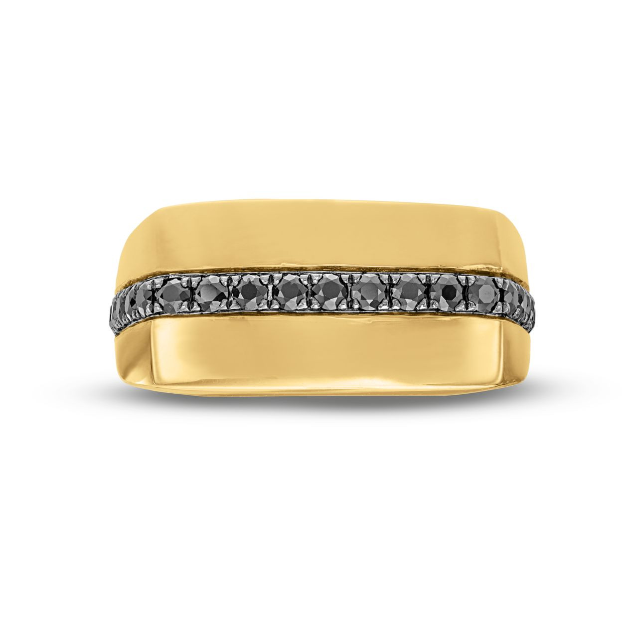 Simon G. Black Diamond Square Wedding Band 0