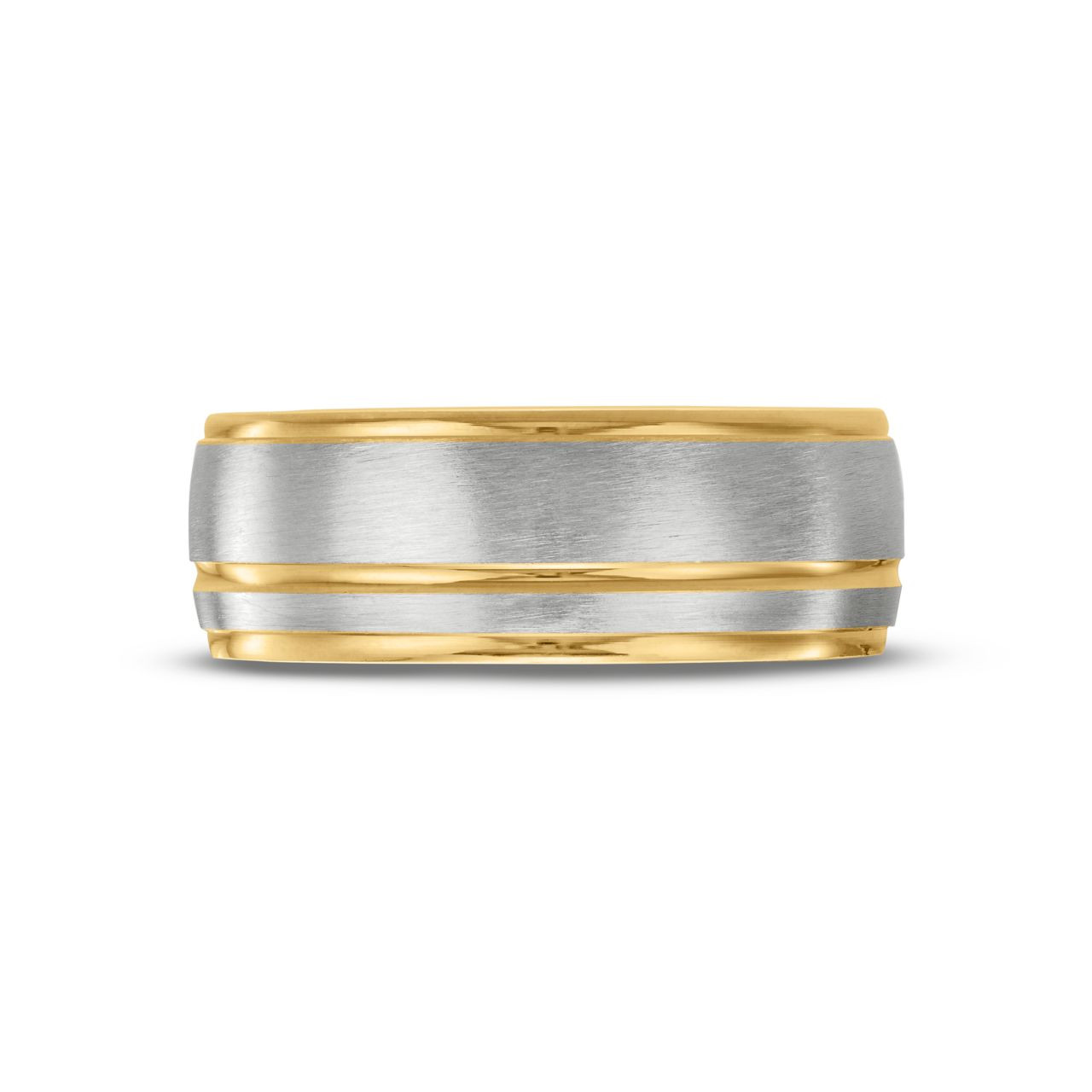 Simon G. Matte Line Accent 8mm Wedding Band 0
