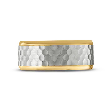 Simon G. Hammer Polish Edge 8mm Wedding Band In Platinum