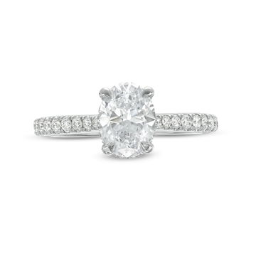 Oval Hidden Halo Engagement Setting by Adorette In Yellow Gold 14K