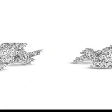 Princess Diamond Halo Twist Engagement Ring
