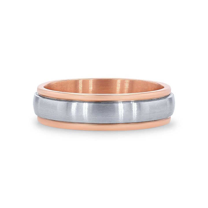 Two-Tone Matte Wedding Band