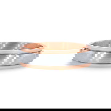 Two Tone Matte Wedding Band 0