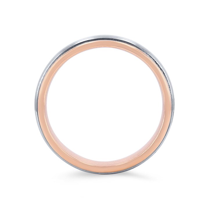 Two-Tone Matte Wedding Band