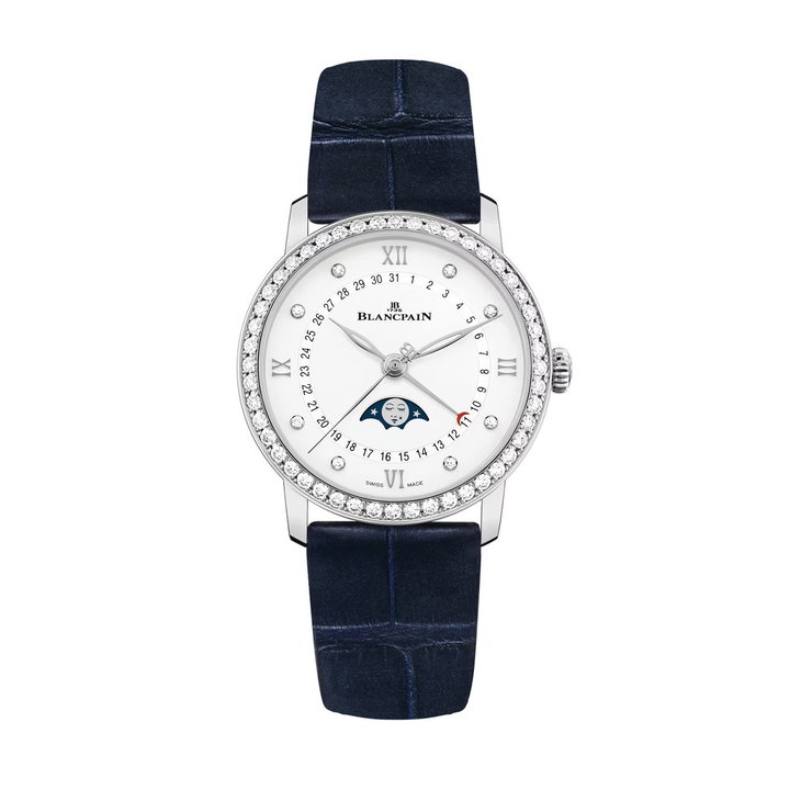 Blancpain Villeret Quantieme Phases de Lune 33 White Dial Watch | Steel