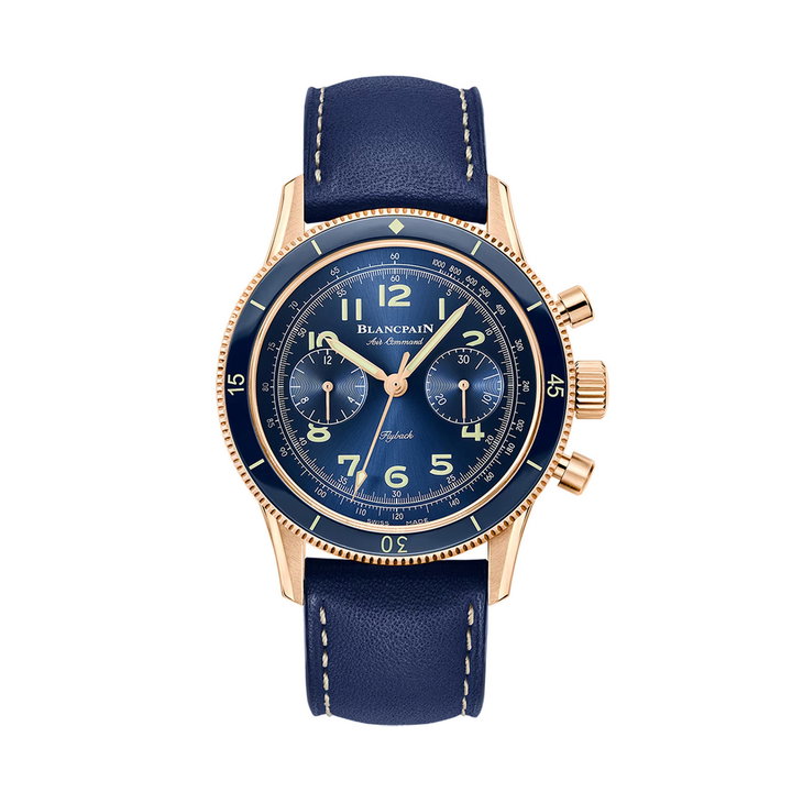 Blancpain Air Command 42.5 Blue Dial Watch | Red Gold