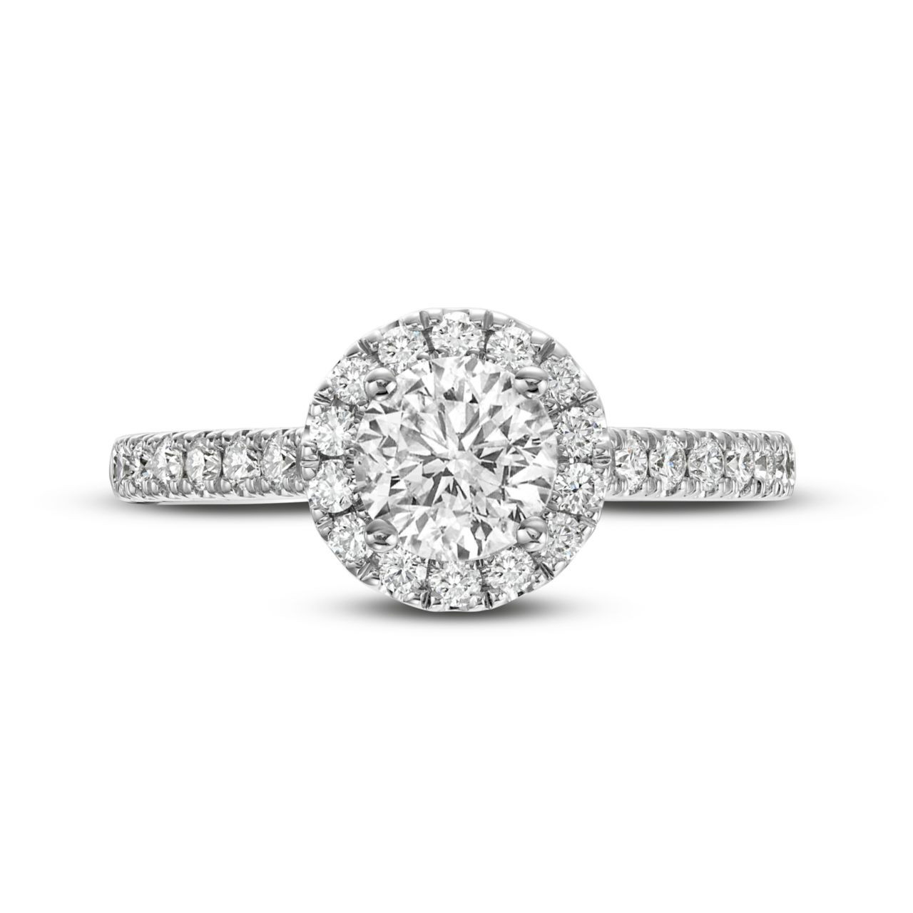 Round Diamond Halo Engagement Ring 0