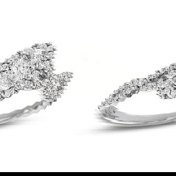 Oval Diamond Halo Twist Engagement Ring 10