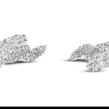 Oval Diamond Halo Twist Engagement Ring 2
